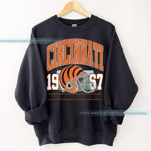 Vintage Cincinnati Football Crewneck - 90s Game Day Pullover: Black / 3XL