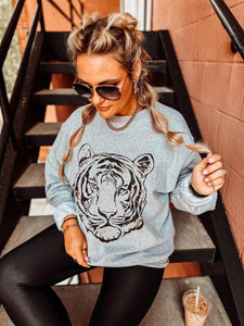 Gray tiger sweatshirt