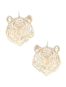 Gold Bengals earrings